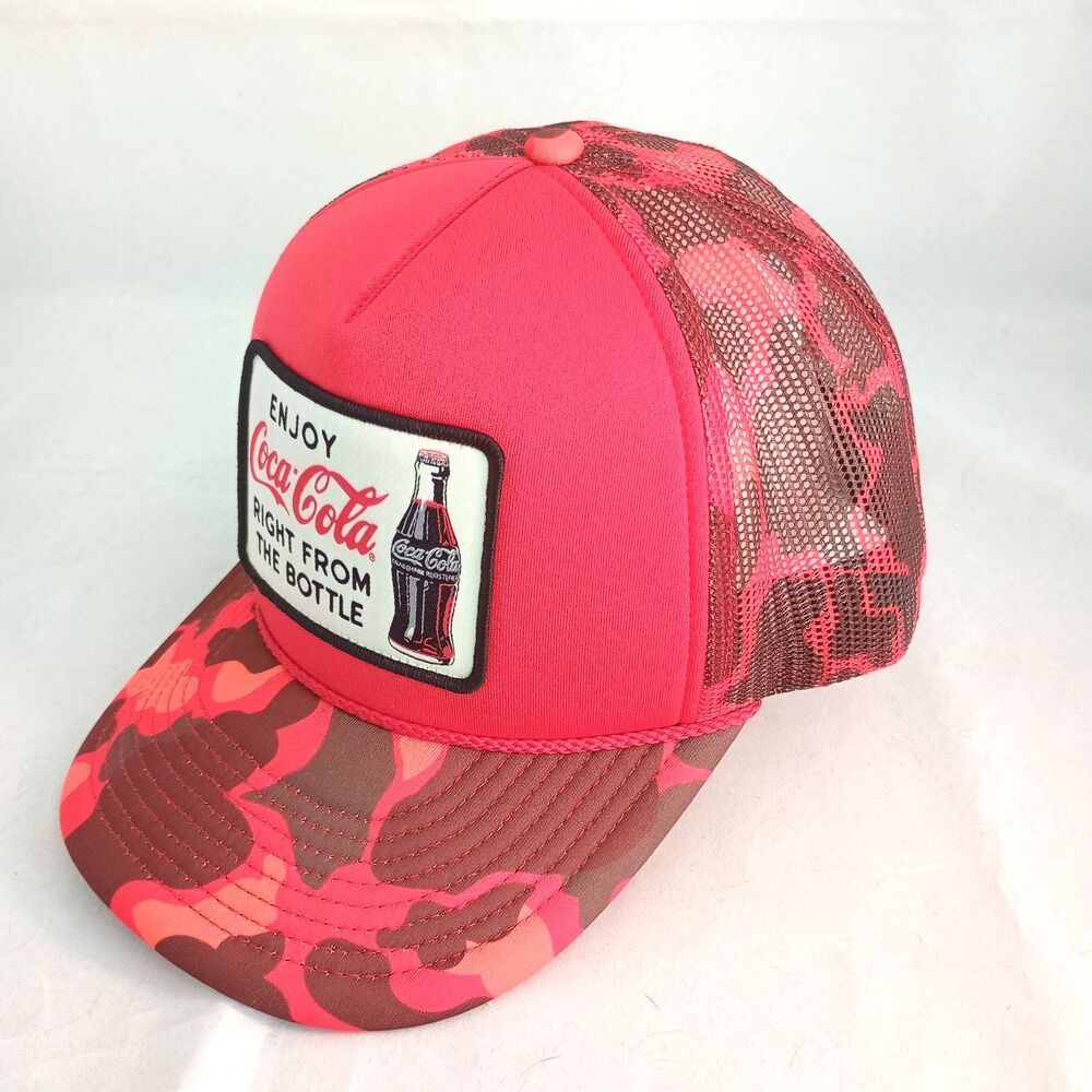 Vintage Coca Cola Hat Mallard Duck Foam Mesh Snapback Trucker Cap 6 Panel